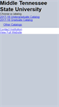 Mobile Screenshot of catalog.mtsu.edu